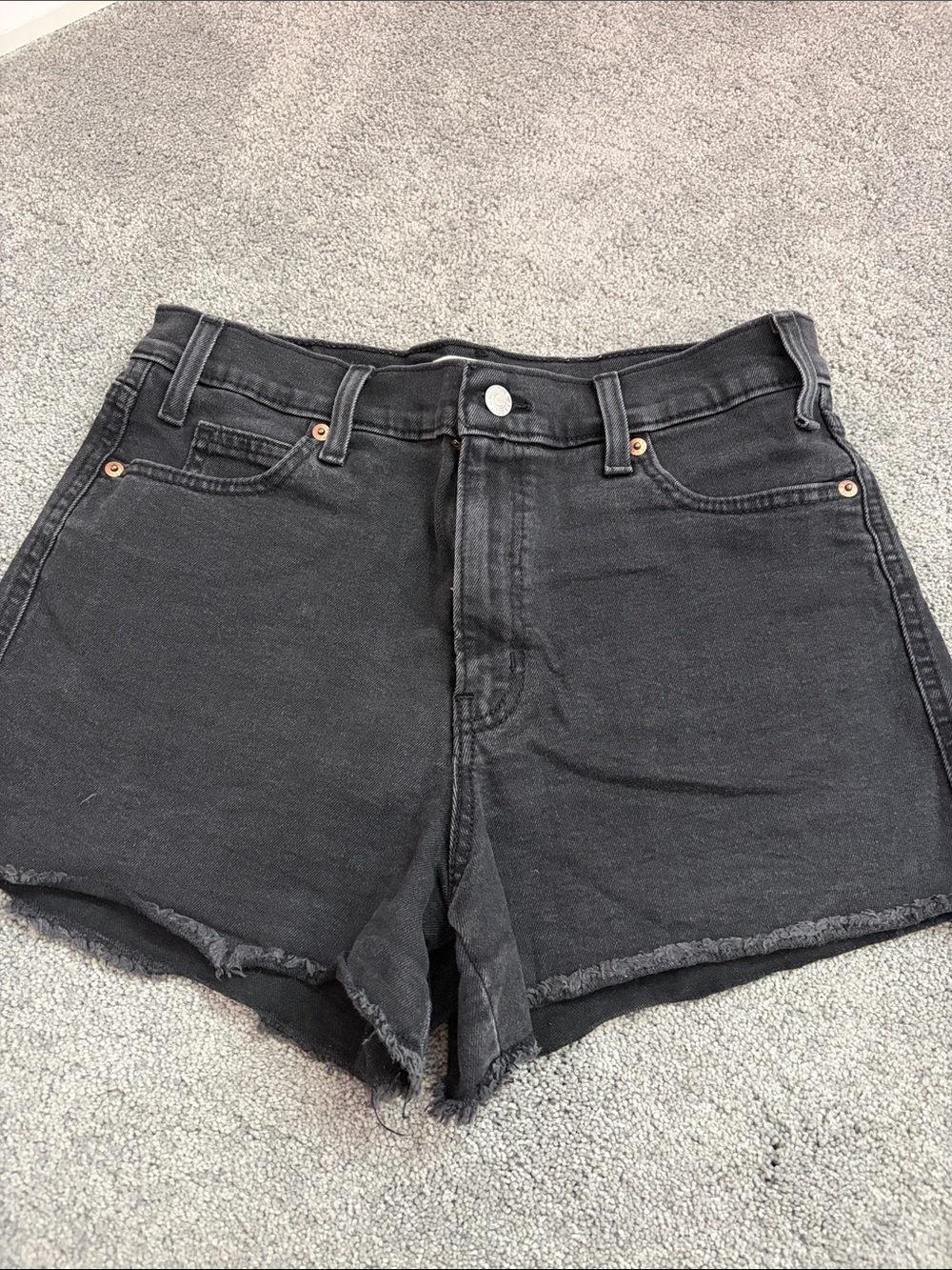 Signature by Levi Strauss Black High-Rise Cutoff Jean Shorts